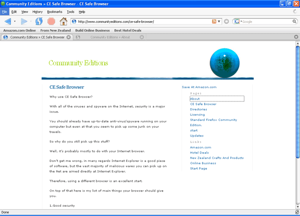 CE Safe Browser Screenshot